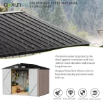 Aoxun 6.4x4 FT Outdoor Storage Shed for Tool, Garden - Image 5