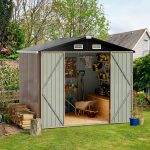 Aoxun 6.4x4 FT Outdoor Storage Shed for Tool, Garden - Image 2