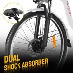 PEXMOR Electric Bike for Adults, 350W (Peak 500W) City Commuter Ebike 36V 12.5AH Removable Battery, 26" Cruiser Electric Bicycle Shimano 6-Speed | Dual Shock Absorber | Basket - Image 6