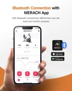 MERACH Recumbent Exercise Bikes for Home Sit Down Stationary Bicycle Magnetic 8 Levels Resistance Indoor Cycling Bike with Free APP - Image 6