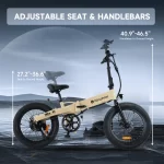 isinwheel U5-W Electric Bike Adult 500W, 20MPH, Max Range 45+ Mile E Bike, 20" Folding Bikes, 48V Removable Battery Electric Bicycle - Image 4