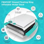 Inflatable Dock Floating Platform, 8ft Inflatable Water Hammock Floating Deck for Lake W/Cupholder, Round Floating Ring Float Ring, Pool Float Raft Lounger Island Platform Pad - Image 7
