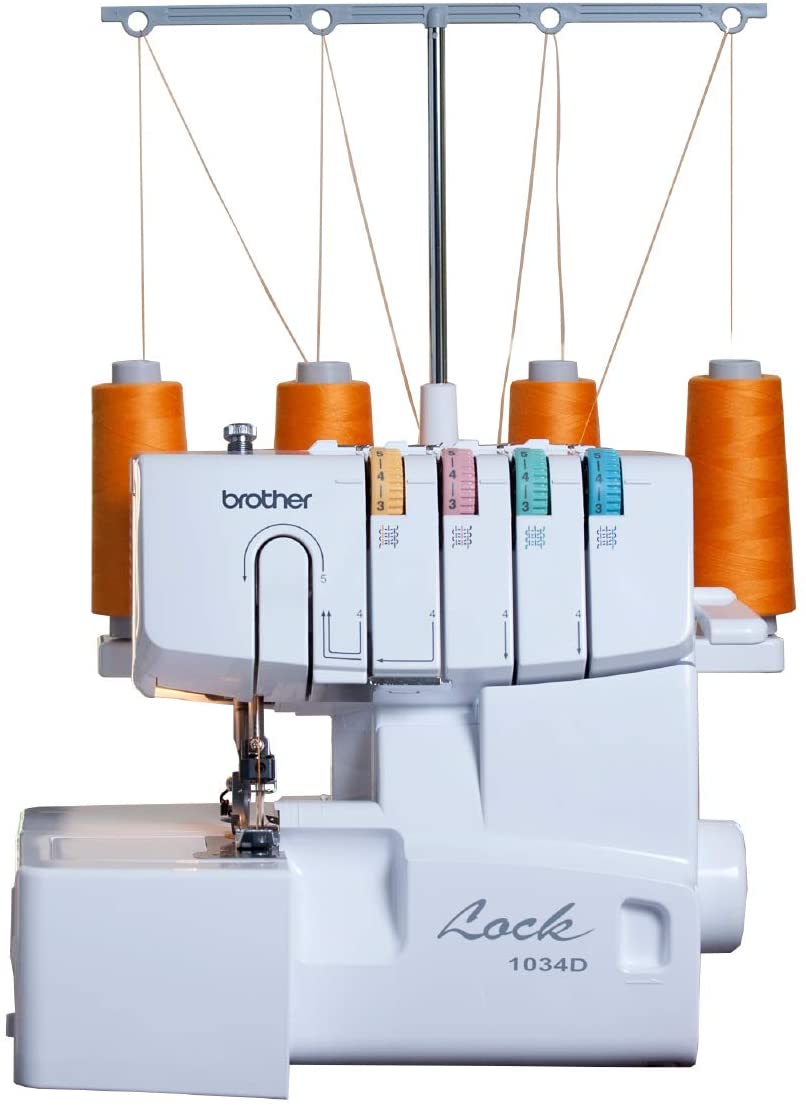 C0ADD45A-D410-754D-0EC0-AE02CA1A2615 1034D Serger, Heavy-Duty Metal Frame Overlock Machine, 1,300 Stitches Per Minute, Removeable Trim Trap, 3 Included Accessory Feet - Image 1