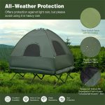 5-in-1 Tent Cot 2-Person Portable Outdoor Camping Tent Combo with Air Mattress Sleeping Bag & Sunshade - Image 6