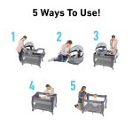 Graco Pack 'n Play Close2Baby Bassinet Playard Features Portable Bassinet Diaper Changer and More, Derby - Image 23