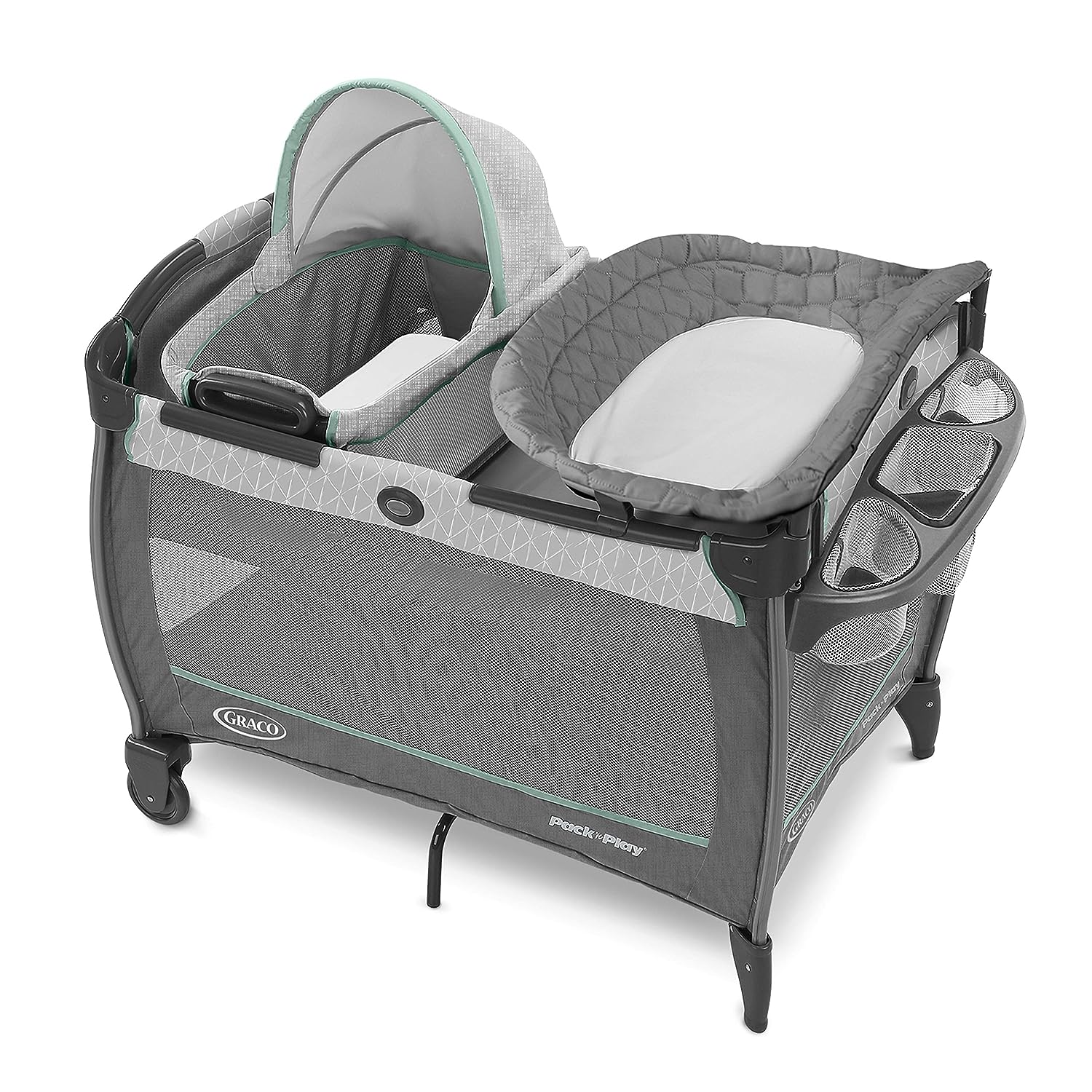 E897E536-80B5-036E-D1D8-252419A1FF09 Graco Pack 'n Play Close2Baby Bassinet Playard Features Portable Bassinet Diaper Changer and More, Derby - Image 1